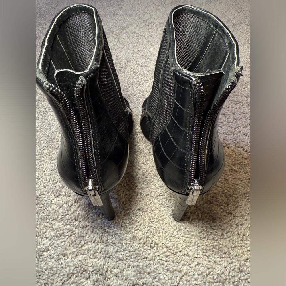 Jessica Simpson Black Peep-Toe Ankle Booties - Picture 3 of 15